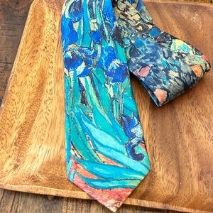 Van Gogh Inspired Blue Floral Tie